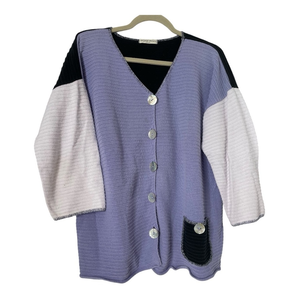 AwEsOmE Margaret Winters XL 3/4 sleeve Artsy Cardigan